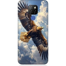 General Mobile Gm20 Uyumlu Gökyüzünde Uçan Kartal Desenli Silikon Kılıf