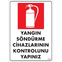 Yangın Söndürme Tüpü Uyarı Levhası 25X35 Kod:860