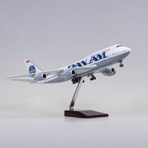 Panam Air B747 Yolcu Uçağı Model Uçak 1/80 Ölçek 47cm
