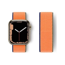 Watch 42mm Hasırlı Cırtcırtlı Kordon - Turuncu Diğer
