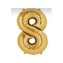 8 Rakam Balon Sarı Gold 40 102 Cm Helyum Uyumlu Uçan Balon Sarı Gold Sarı Gold