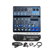 Karın Bölgesix Mdx-06fxu Ses Mikseri Stüdyo Kayıt İçin 6 Kanal Ses Kartlı 99 Dsp Efektli +48v-usb-bluetooth