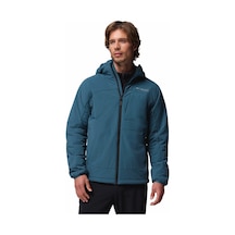 Columbia Silver Leaf Lite Hooded Jacket Erkek Outdoor Softshell Mont Wo0604-429 Mavi