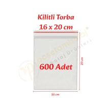 16x20 Cm. Kilitli Torba 600 Adet
