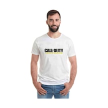 Call Of Duty İnfinite Warfare Logo Baskılı Beyaz Erkek Tshirt