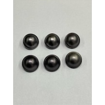İtalyan Metalize Plastik Trençkot Düğmesi / 6 Lı Set / 2,0 Cm