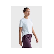 LC Waikiki Alıta Cıty Farkıyla Koor Sport Mavi Penye Düz Standart & Regular Kadın Spor Tişört Mavi - 924154813 Mavi