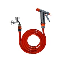 Plasyay Düz Sulama Yıkama Hortum ve Tetik Başlıklı Set 35 Metre