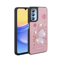 Zore Galaxy A25 Kılıf Parlayan Kabartmalı İkonik Figürlü Ogaa Amas Silikon Kapak - Pembe
