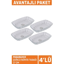 Paşabahçe 4'lü Çerez / Servis Tabağı 17 Cm 2 Adet Çok Renkli