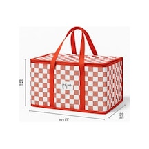 Isı Korumalı Piknik Çantası, 35x20x20 Cm Ölçülerinde Pratik Kullanım Açık Bej