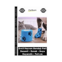 Özel Üretim Kedi Köpek Sargı Evcil Hayvan Bandajı Pati Desenli Esnek Suya Dayanıklı 7x4 Cm