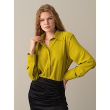 Xint Sarı Oversize Vatkalı Gömlek 750978