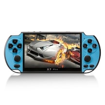 X7 Plus Retro Klasik Oyunlar El Oyun Konsolu 5.1 inç HD Ekran Mavi 8GB