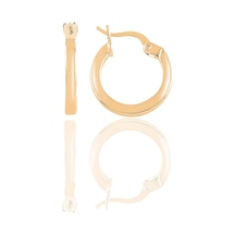Gümüş Rose Balta Kilit 17 Mm Halka Küpe