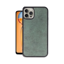 Apple İphone 14 Pro Max Kılıf Aras Deri Kapak - Koyu Yeşil