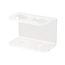 Lumaworld 2/3 Yuvalı Modern Duvar Askılı Diş Fırçası Tutucu - Transparan 2 Delikli, Delme Montaj Şeffaf