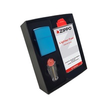 Zippo Çakmak Parlak Sapphire Benzin Taş Hediyelik Set Du10-20446 Zippo Çakmak Parlak Sapphire Benzin Taş Hediyelik Set Du10-20446