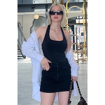 Madmext Siyah Halter Yaka Boyun Askılı Crop Body Mg2146-siyah Siyah Madmext Siyah Halter Yaka Boyun Askılı Crop Body Mg2146-siyah Siyah