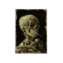 Bedeko Sigara İçen İskelet Modern Mdf Tablo 25 Cm X 35 Cm