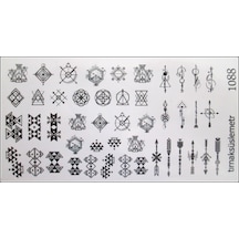 Geometrı Tırnak Dövme Tırnak Sticker Nail Art Tırnak Tatto 1088
