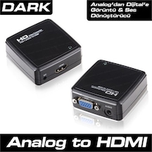 Dark Vga To Hdmı Aktif  Dönüştürücü