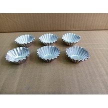 Alüminyum Mini Kek & Tartolet Kalıbı 4cm 6 Adet
