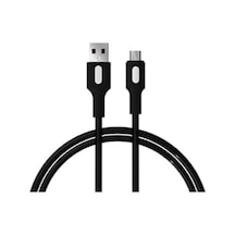 Micro Usb Hızlı Şarj Kablosu Siyah + Beyaz/siyah Uç 150 Cm