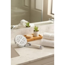 Krom Filtreli Duş Başlığı 6 Modlu Yüksek Basınçlı Tasarruflu El Duşu Kireç Önleyici Mineral Filtreli Banyo Duş Başlığı 12,5 Cm Geniş Başlıklı Evrensel Uyumlu