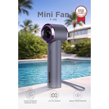 Şarjlı El Vantilatörü Dijital Göstergeli 5 Kademeli Turbo Mini Fan F46