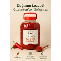 Şifakür Acı Biber Salçası Güneşte Kurutulmuş Gaziantep Yoğun Lezzet 5 Kg