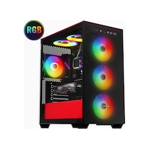 Rampage Blaze Mesh Temperli Camlı ARGB Fan M-ATX Mid-Tower Oyuncu Bilgisayar Kasası