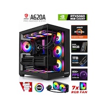 Xaser SHINY X50 R5-7500F 16 GB 1 TB M.2 NVMe SSD 8 GB RTX5060 Free Dos Masaüstü Oyuncu Bilgisayarı