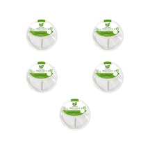 Roll-up Nature Ekolojik Karton Kağıt Tek Kullanımlık 3 Bölmeli Tabak - 26 Cm. - 50 Adetlik 5 Paket