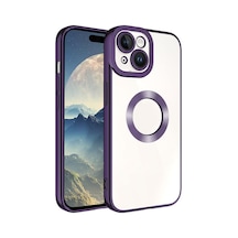 Noktaks - Apple Uyumlu iPhone 15 - Kılıf Kamera Korumalı Tatlı Sert Omega Kapak - Derin Mor