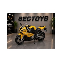 1:12 Ölçek Bmw S1000 Rr Diecast Model Motosiklet Sarı Kutulu Lisanslı Motosiklet