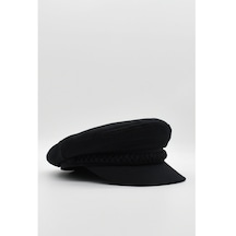 Kadın Kaptan Şapka Yazlık Baker Boy Cap - Siyah