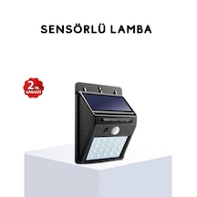Mey İthalat Solar Güneş Enerjili Hareket Sensörlü 4 Taraflı Bahçe Lambası - Ip65 Su Geçirmez, 100 Led