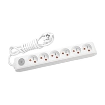 Viko 6'lı Anahtarlı Priz 3x1,5 mm Uzatma Beyaz 6 MT