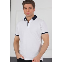 T8579 Dewberry Erkek T-shırt-beyaz Beyaz