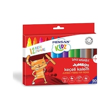 Pensan Kidz 12 Renk Yıkanabilir Jumboo Keçeli Kalem