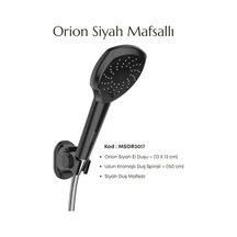Duş Seti Mafsallı, Orion, 1.5 M, Siyah Renkli