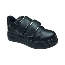 Ortopedikal 1087 Kız Çocuk Siyah Cırtlı Sneaker Spor Ayakkı Siyah