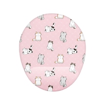 Kedi Desenli Bilek Destekli Mouse Pad Çok Renkli