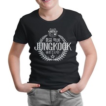 Bts -  Jungkook Siyah Çocuk Tshirt