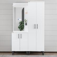Garaj Home Modern Aynalı Raflı Ayakkabılık Çok Renkli