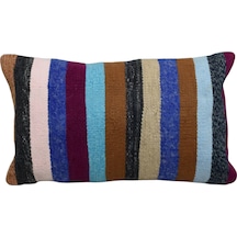 Zehra Abla Halı Yeni El Dokuma Dekoratif Lumbar Kilim Kırlent Yastık Kılıfı 6143
