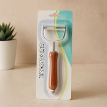 Ahşap Saplı Metal Sebze Soyacağı Çok Renkli
