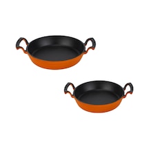 Ikili Sahan Set (16 Cm+ 20 Cm) Turuncu