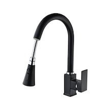 Vilas Diamond Lüks Kare Siyah Spiralli Fonksiyonlu Eviye Bataryası